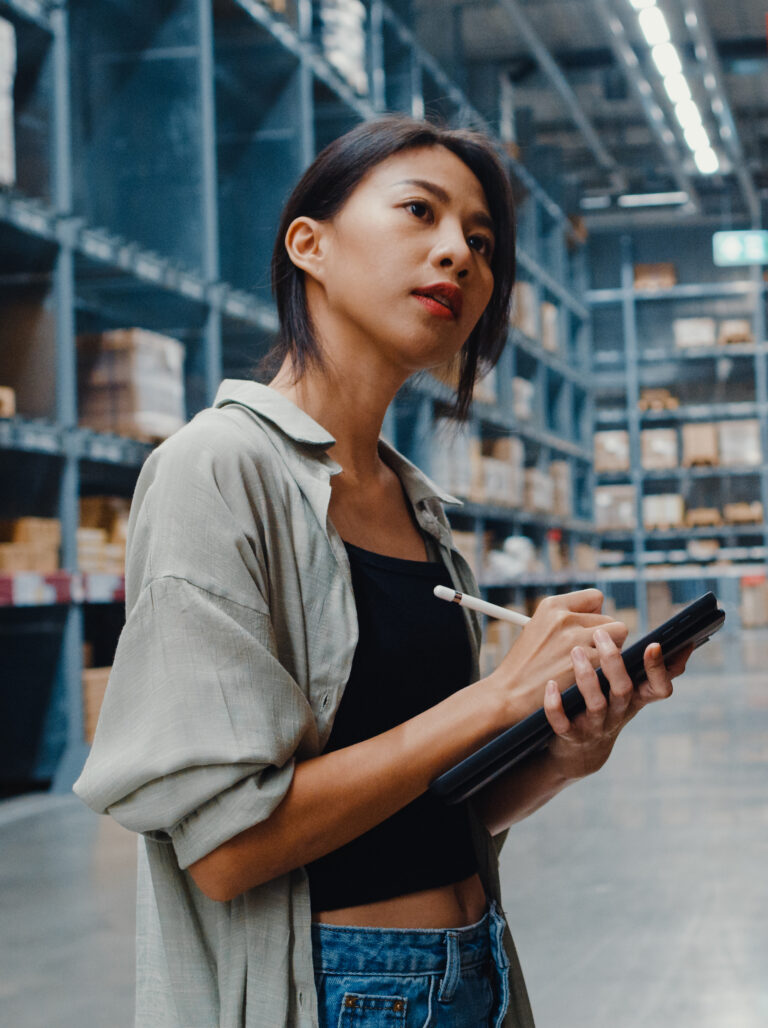 Girl on the warehouse