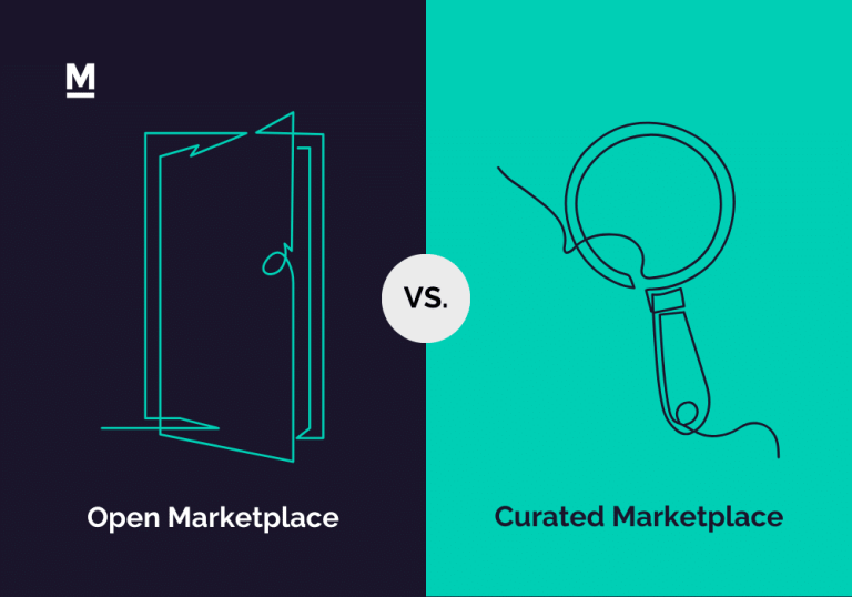 curated vs marketplace comparison illustration